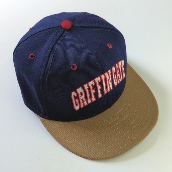 Pro-Line 80's Vintage Griffin Gate Embroidered Two Tone Cap Hat Royal Blue Tan - Picture 1 of 12